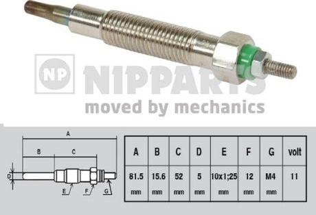 Nipparts J5711022 - Bougie de préchauffage cwaw.fr