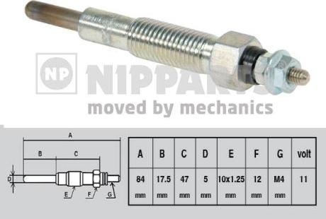 Nipparts J5713011 - Bougie de préchauffage cwaw.fr