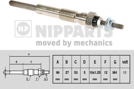 Nipparts J5712009 - Bougie de préchauffage cwaw.fr