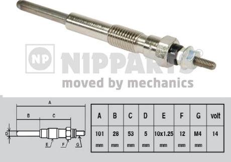 Nipparts J5712005 - Bougie de préchauffage cwaw.fr