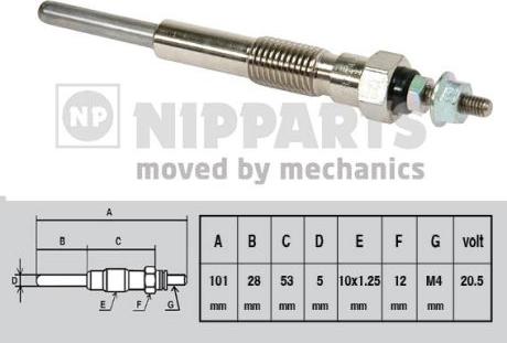 Nipparts J5712002 - Bougie de préchauffage cwaw.fr