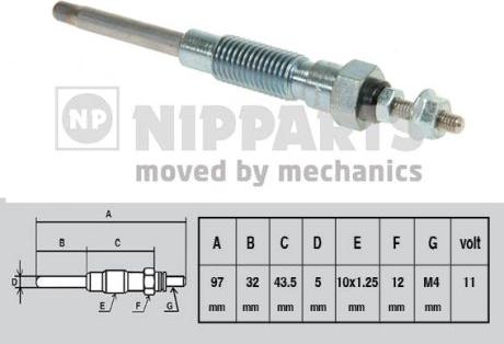 Nipparts J5712014 - Bougie de préchauffage cwaw.fr