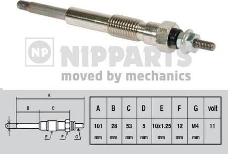 Nipparts J5712016 - Bougie de préchauffage cwaw.fr