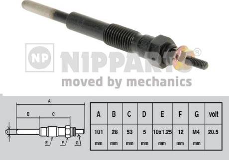 Nipparts J5712010 - Bougie de préchauffage cwaw.fr