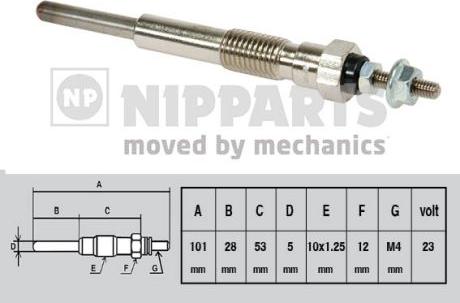 Nipparts J5712012 - Bougie de préchauffage cwaw.fr