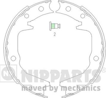 Nipparts J3505039 - Jeu de mâchoires de frein, frein de stationnement cwaw.fr