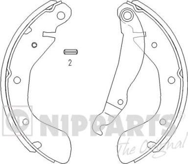 Nipparts J3500900 - Jeu de mâchoires de frein cwaw.fr