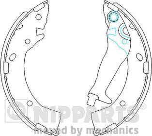 Nipparts J3500524 - Jeu de mâchoires de frein cwaw.fr