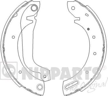 Nipparts J3501044 - Jeu de mâchoires de frein cwaw.fr