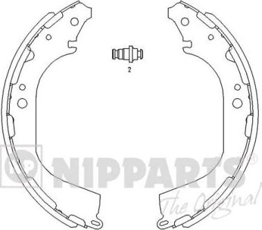 Nipparts J3501045 - Jeu de mâchoires de frein cwaw.fr