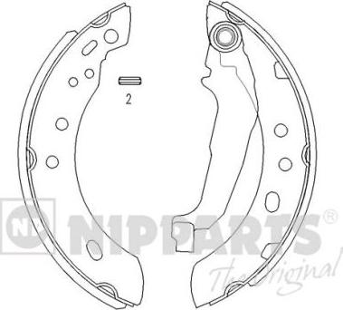 Nipparts J3501043 - Jeu de mâchoires de frein cwaw.fr