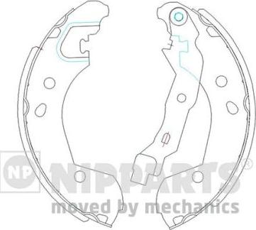 Nipparts J3501055 - Jeu de mâchoires de frein cwaw.fr