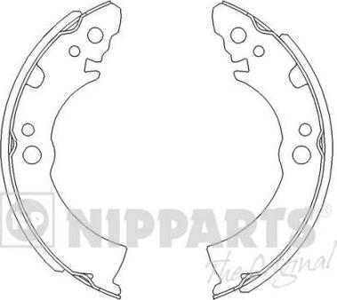 Nipparts J3501001 - Jeu de mâchoires de frein cwaw.fr