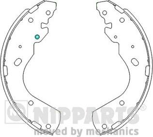 Nipparts J3503051 - Jeu de mâchoires de frein cwaw.fr