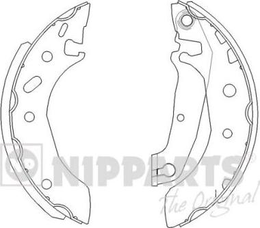 Nipparts J3503038 - Jeu de mâchoires de frein cwaw.fr