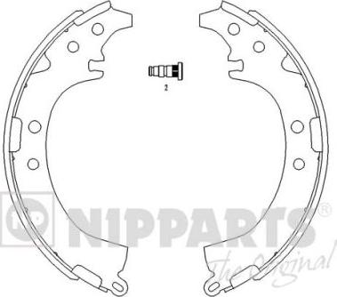 Nipparts J3502050 - Jeu de mâchoires de frein cwaw.fr