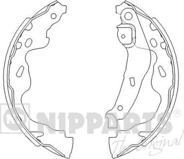 Nipparts J3502082 - Jeu de mâchoires de frein cwaw.fr