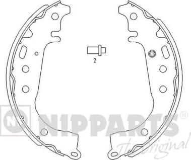 Nipparts J3502071 - Jeu de mâchoires de frein cwaw.fr