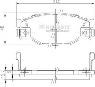 Nipparts J3609005 - Kit de plaquettes de frein, frein à disque cwaw.fr