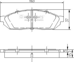 Nipparts J3604004 - Kit de plaquettes de frein, frein à disque cwaw.fr