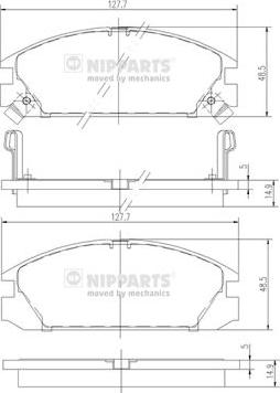 Nipparts J3604018 - Kit de plaquettes de frein, frein à disque cwaw.fr