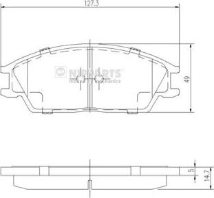 Nipparts J3604020 - Kit de plaquettes de frein, frein à disque cwaw.fr