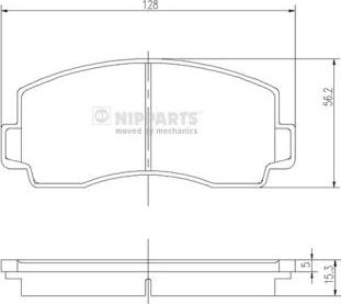 Nipparts J3605002 - Kit de plaquettes de frein, frein à disque cwaw.fr