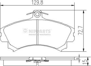 Nipparts J3605036 - Kit de plaquettes de frein, frein à disque cwaw.fr