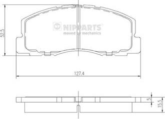 Nipparts J3605025 - Kit de plaquettes de frein, frein à disque cwaw.fr