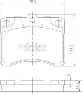 Nipparts J3606005 - Kit de plaquettes de frein, frein à disque cwaw.fr