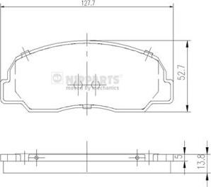 Nipparts J3606001 - Kit de plaquettes de frein, frein à disque cwaw.fr