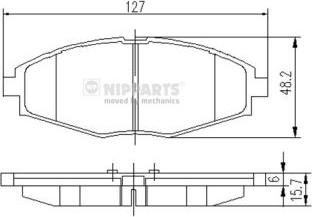 Nipparts J3600909 - Kit de plaquettes de frein, frein à disque cwaw.fr