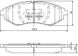 Nipparts J3600911 - Kit de plaquettes de frein, frein à disque cwaw.fr