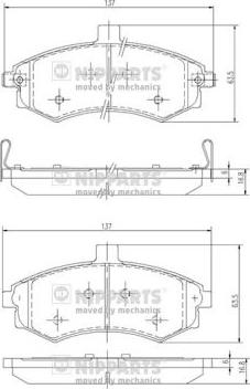 Nipparts J3600535 - Kit de plaquettes de frein, frein à disque cwaw.fr