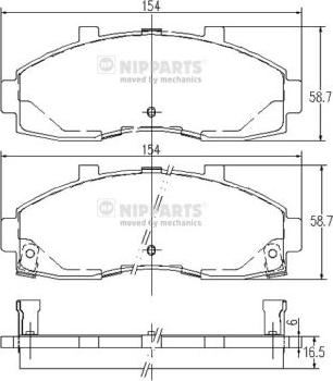 Nipparts J3600313 - Kit de plaquettes de frein, frein à disque cwaw.fr