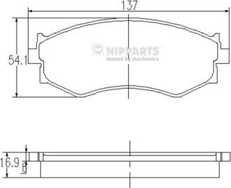 Nipparts J3601042 - Kit de plaquettes de frein, frein à disque cwaw.fr