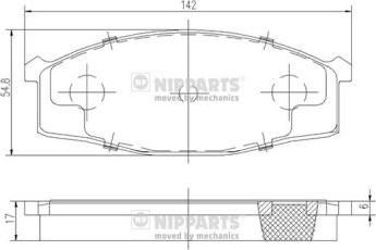 Nipparts J3601061 - Kit de plaquettes de frein, frein à disque cwaw.fr