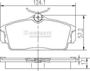 Nipparts J3601068 - Kit de plaquettes de frein, frein à disque cwaw.fr