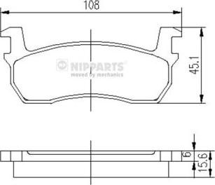 Nipparts J3601003 - Kit de plaquettes de frein, frein à disque cwaw.fr