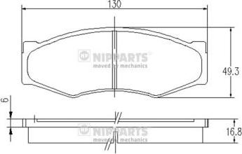 Nipparts J3601011 - Kit de plaquettes de frein, frein à disque cwaw.fr