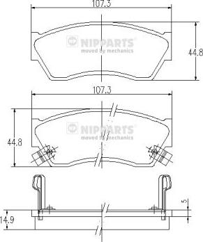 Nipparts J3608005 - Kit de plaquettes de frein, frein à disque cwaw.fr