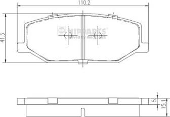 Nipparts J3608003 - Kit de plaquettes de frein, frein à disque cwaw.fr