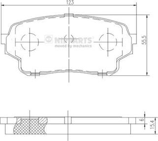 Nipparts J3608027 - Kit de plaquettes de frein, frein à disque cwaw.fr