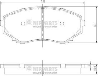 Nipparts J3603046 - Kit de plaquettes de frein, frein à disque cwaw.fr