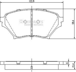 Nipparts J3603052 - Kit de plaquettes de frein, frein à disque cwaw.fr