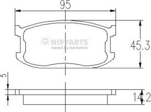 Nipparts J3603016 - Kit de plaquettes de frein, frein à disque cwaw.fr