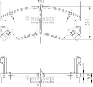 Nipparts J3602049 - Kit de plaquettes de frein, frein à disque cwaw.fr