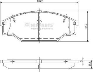 Nipparts J3602047 - Kit de plaquettes de frein, frein à disque cwaw.fr