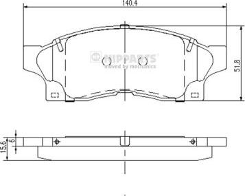 Nipparts J3602058 - Kit de plaquettes de frein, frein à disque cwaw.fr