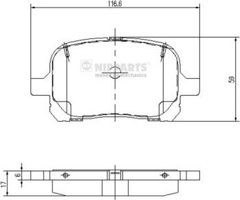 Nipparts J3602081 - Kit de plaquettes de frein, frein à disque cwaw.fr